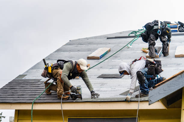 Professional Gutter Installation technician working in Hudson, SD